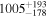 ${1005}_{-178}^{+193}$