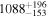 ${1088}_{-153}^{+196}$