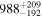 ${988}_{-192}^{+209}$