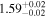 ${1.59}_{-0.02}^{+0.02}$