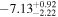 $-{7.13}_{-2.22}^{+0.92}$