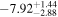 $-{7.92}_{-2.88}^{+1.44}$