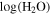 $\mathrm{log}({{\rm{H}}}_{2}{\rm{O}})$