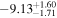 $-{9.13}_{-1.71}^{+1.60}$