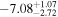 $-{7.08}_{-2.72}^{+1.07}$