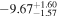 $-{9.67}_{-1.57}^{+1.60}$