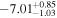 $-{7.01}_{-1.03}^{+0.85}$