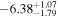 $-{6.38}_{-1.79}^{+1.07}$