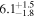 ${6.1}_{-1.8}^{+1.5}$