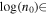 $\mathrm{log}({n}_{0})\in $
