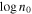 $\mathrm{log}{n}_{0}$
