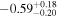 $-{0.59}_{-0.20}^{+0.18}$