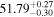 ${51.79}_{-0.30}^{+0.27}$