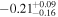 $-{0.21}_{-0.16}^{+0.09}$