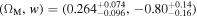 $({{\rm{\Omega }}}_{{\rm{M}}},w)=({0.264}_{-0.096}^{+0.074},-{0.80}_{-0.16}^{+0.14})$
