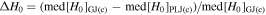 ${\rm{\Delta }}{H}_{0}=(\mathrm{med}{\left[{H}_{0}\right]}_{\mathrm{GJ}({\rm{c}})}-\mathrm{med}{\left[{H}_{0}\right]}_{\mathrm{PLJ}({\rm{c}})})/\mathrm{med}{\left[{H}_{0}\right]}_{\mathrm{GJ}({\rm{c}})}$