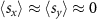 $\langle s_x \rangle \approx \langle s_y \rangle \approx 0$