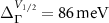 $\Delta_{\Gamma}^{V_{1/2}} = 86 \, \textrm{meV}$