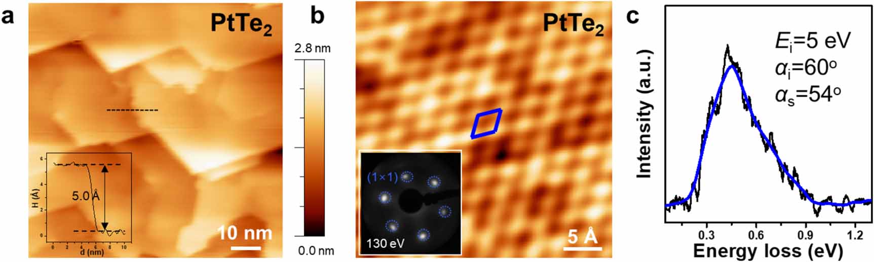 Epitaxial growth of monolayer PdTe2 and patterned PtTe2 by direct ...