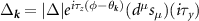 $\Delta_{\boldsymbol{k}} = |\Delta| e^{i\tau_z(\phi-\theta_{\boldsymbol{k}})} (d^\mu s_\mu)(i\tau_y)$