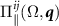 $\Pi^{ij}_\parallel(\Omega, \boldsymbol{q})$
