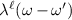 $\lambda^\ell(\omega-\omega^{^{\prime}})$