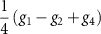 $\dfrac{1}{4}\left(g_1-g_2+g_4\right)$