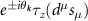$e^{\pm i \theta_{\boldsymbol{k}}} \tau_z (d^\mu s_\mu)$