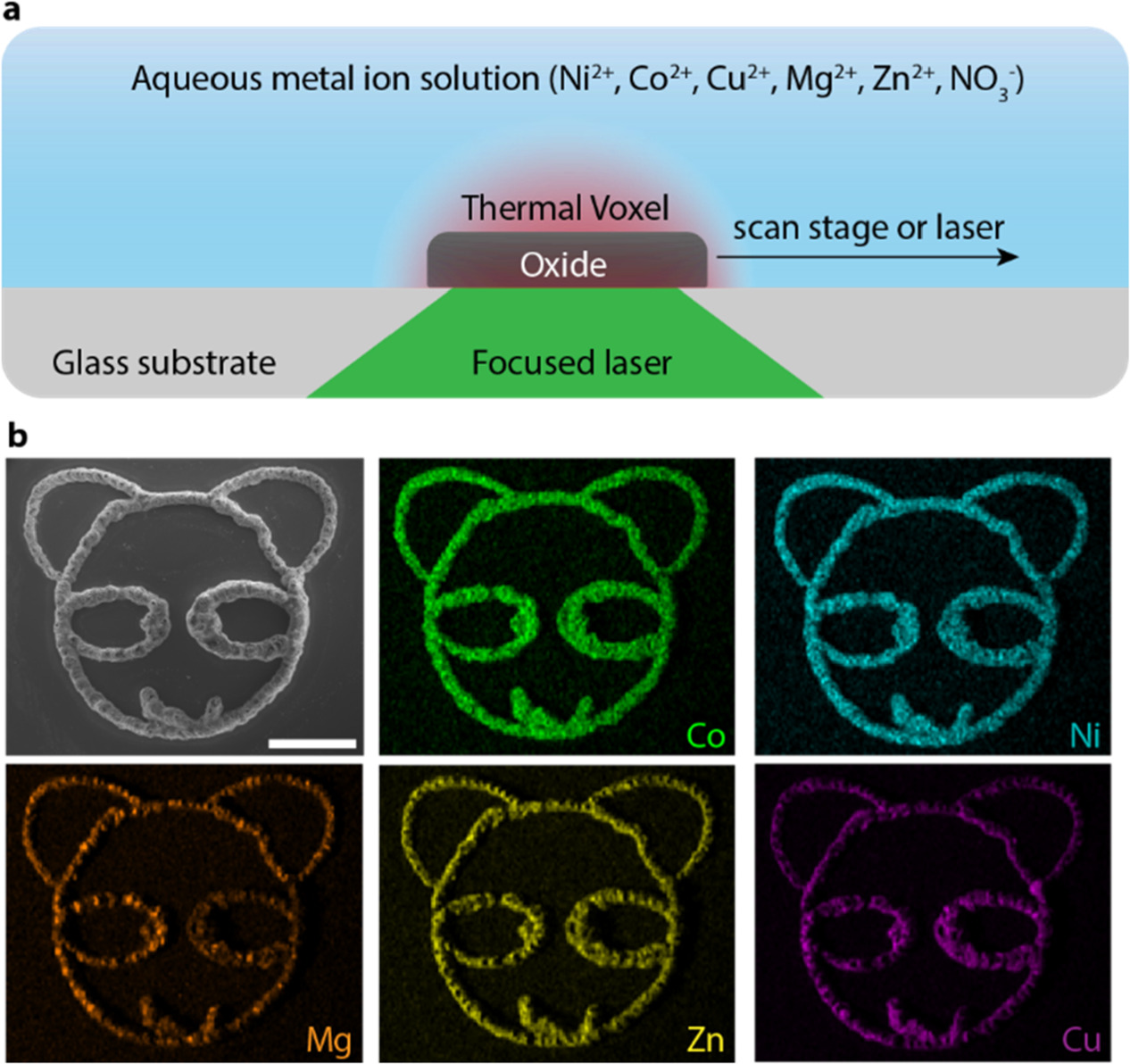 Direct laser synthesis and patterning of high entropy oxides from ...