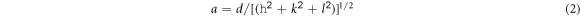Equation (2)