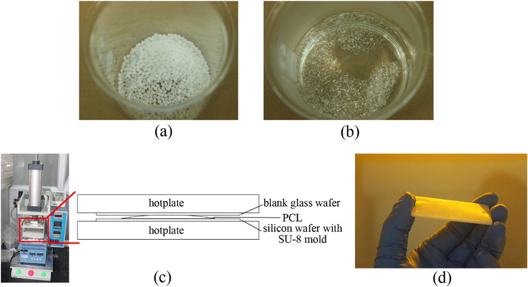 Rapid and lowcost hotembossing of polycaprolactone microfluidic