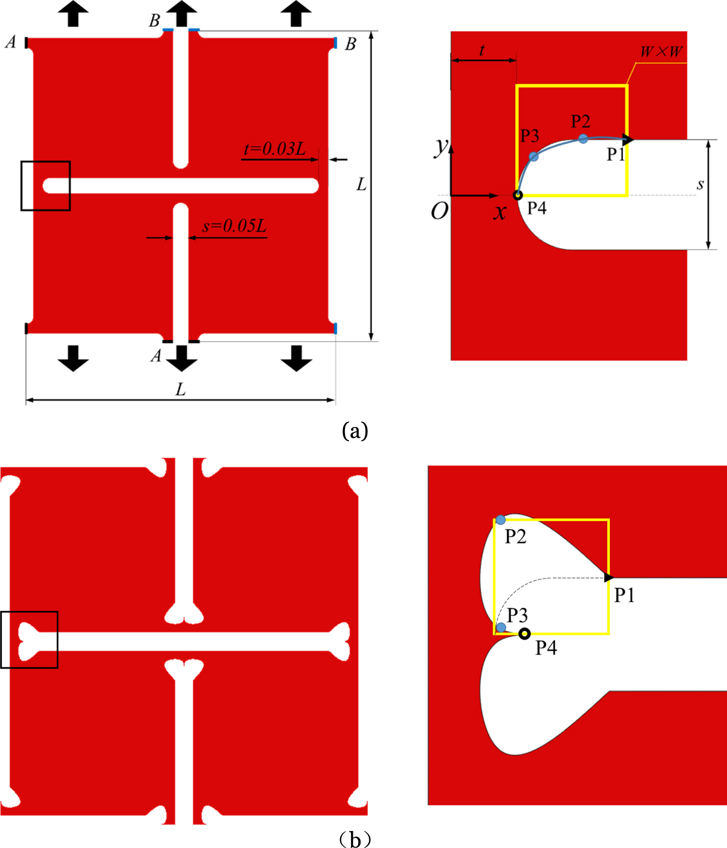 Large deformation shape optimization of cut-mediated soft mechanical ...