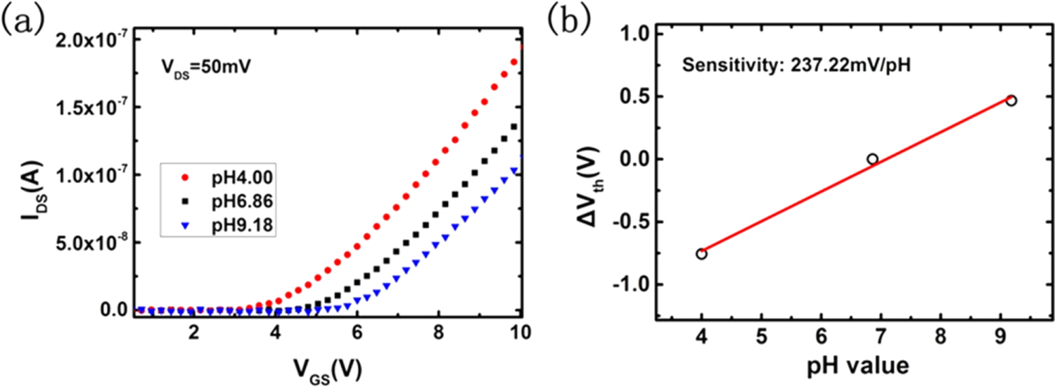 Investigation of pH sensor based on liquid-solid dual-gated IGZO thin ...