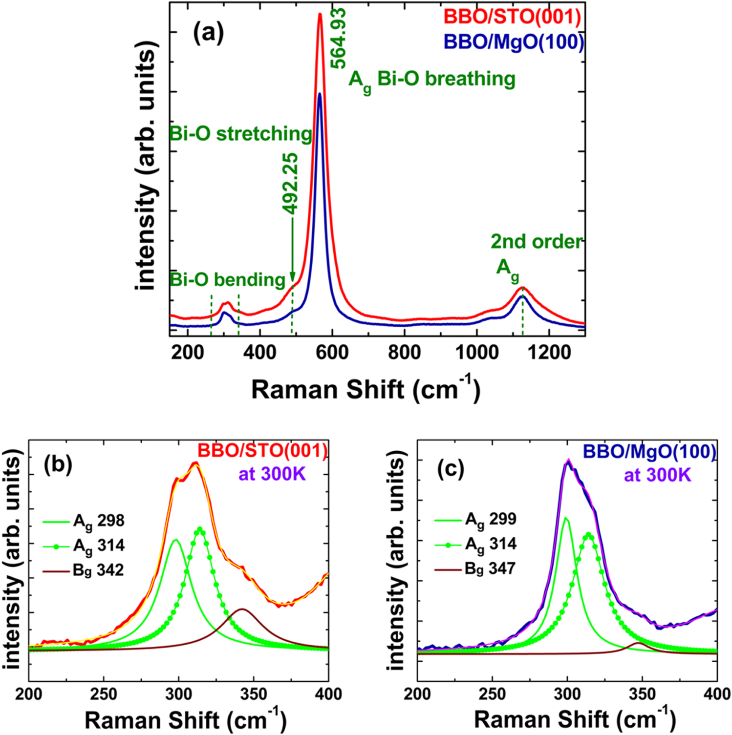 Raman modes and dielectric relaxation properties of epitaxial BaBiO3 ...