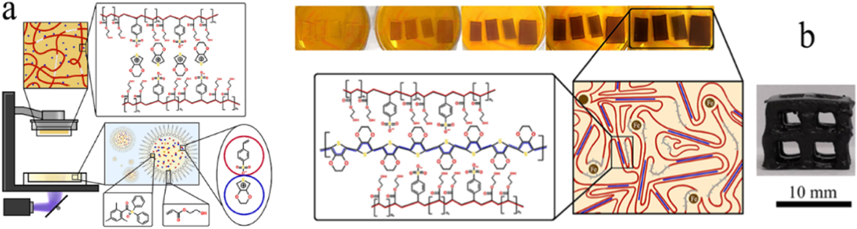 Tough and conductive polymer hydrogel based on double network for photo ...