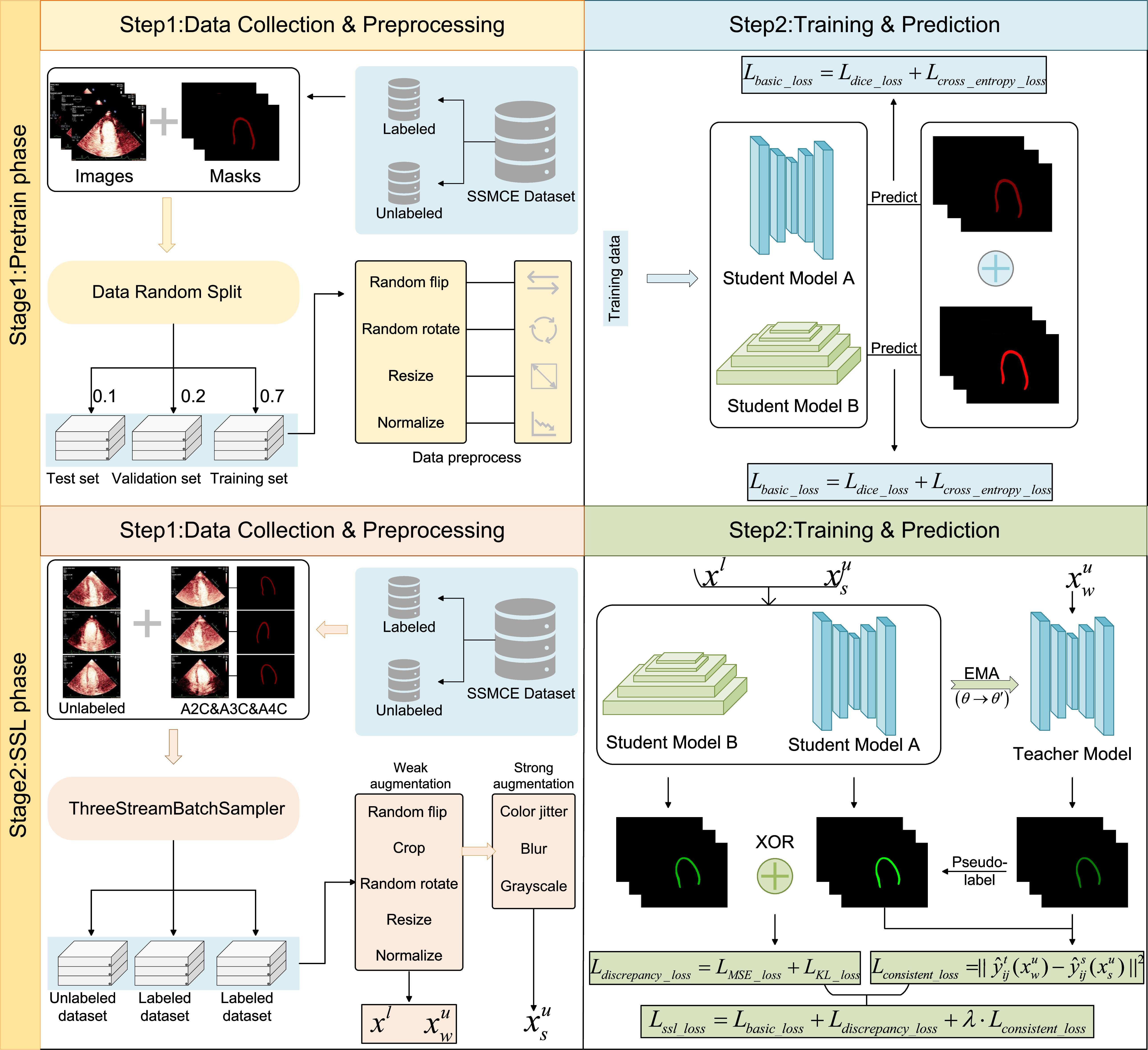 SSMCE: A semi-supervised learning framework for myocardial segmentation ...