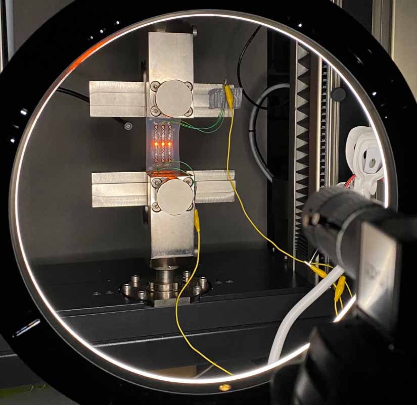 Stretchable printed circuit boards using a silicone substrate of ...