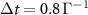 $\Delta t = 0.8\,\Gamma^{-1}$