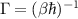 $\Gamma = (\beta\hbar)^{-1}$