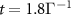 $t = 1.8\Gamma^{-1}$