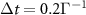 $\Delta t = 0.2\Gamma^{-1}$
