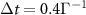 $\Delta t = 0.4\Gamma^{-1}$