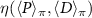 $\eta(\langle P\rangle_\pi, \langle D\rangle_\pi)$