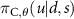$\pi_{\text{C},\theta}(u|d,s)$