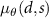 $\mu_\theta(d,s)$