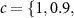 $c = \{1,0.9,$