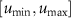 $[u_\text{min},u_\text{max}]$