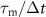$\tau_\text{m}/\Delta t$