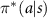 $\pi^*(a|s)$