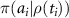 $\pi(a_i|\rho(t_i))$